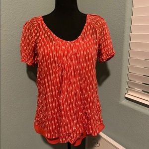 2/$13 Banana Republic Silk Red Blouse